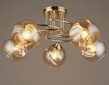 Люстра потолочная пятирожковая Мелодия Света Е27 Золото картинка 